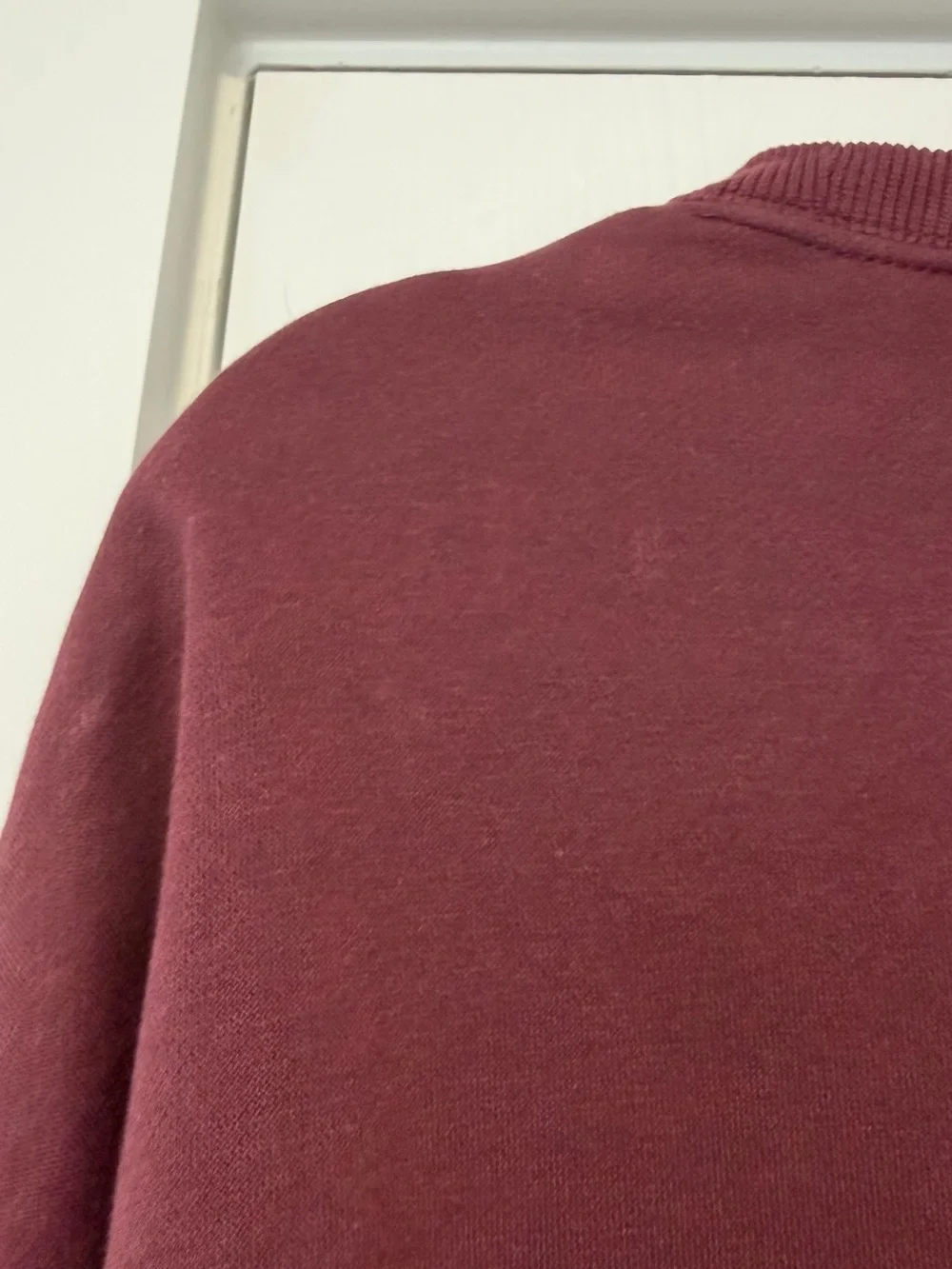 Auth. ✅ Nike Phoenix Oversized Crop Crewneck in “Burgundy Crush/Sail” Size Small